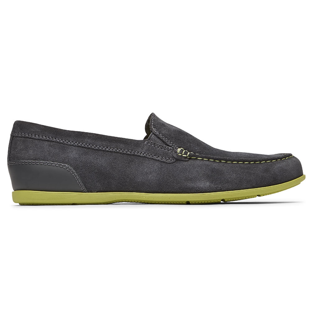 Slip-Ons Rockport Hombre Mexico - Malcom Venetian Grises Oscuro - PQLZC7485